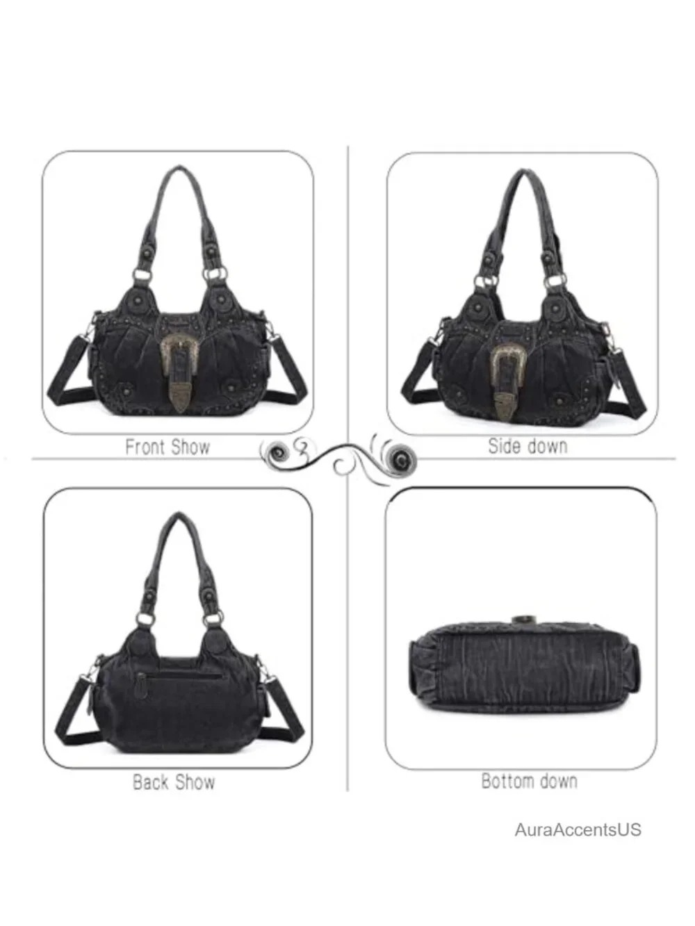 Hobo Bag Vegan Leather Faux Leather Shoulder Handbag Purse Ladies Chic